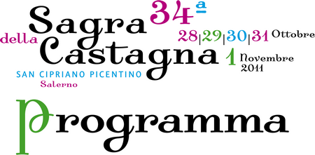 programma 34 Sagra della Castagna San Cipriano Picentino